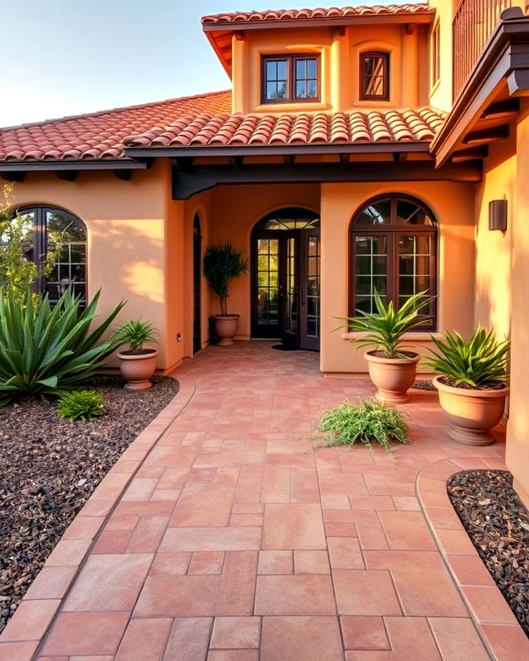 clay tile pathways