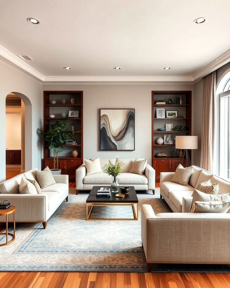 clear pathway in the living room