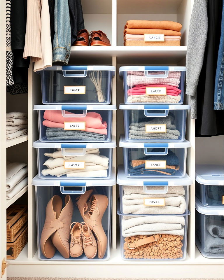 clear storage boxes for storing smaller items