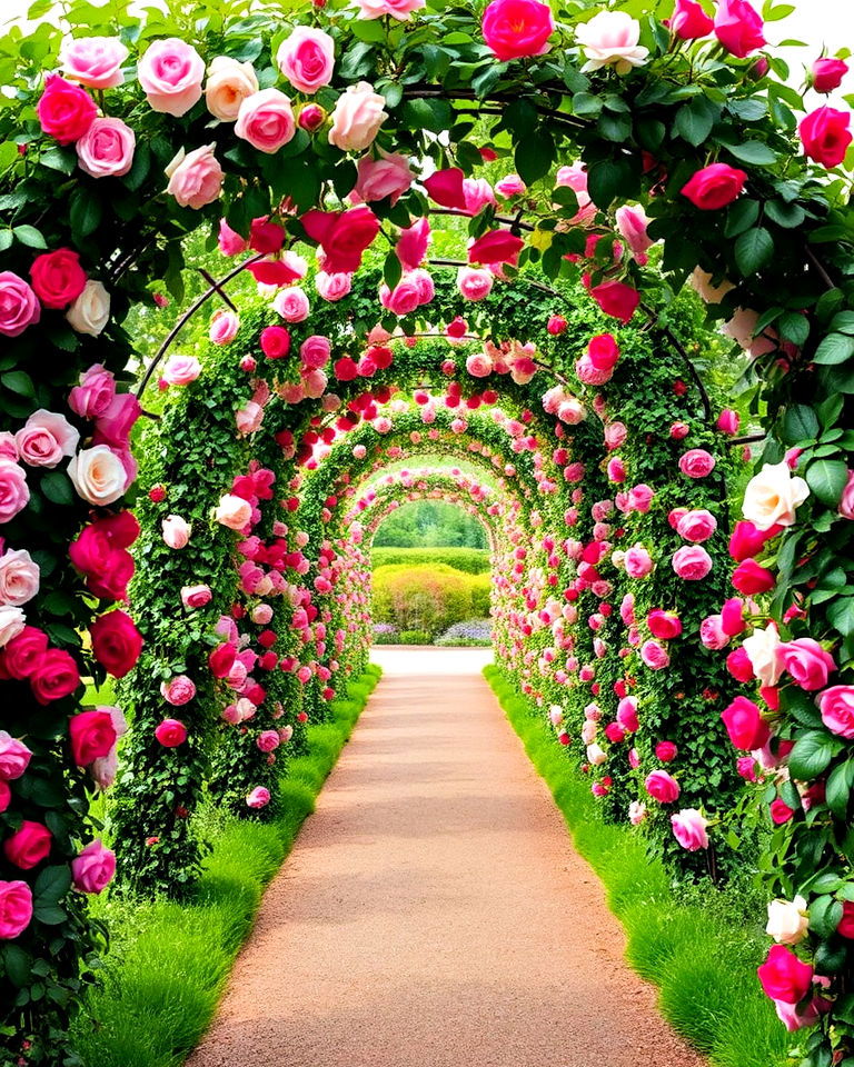 climbing rose tunnel