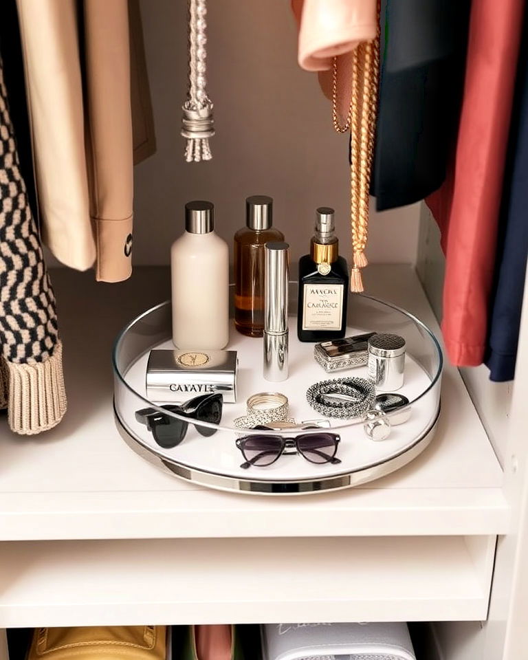closet lazy susan for organize accessories