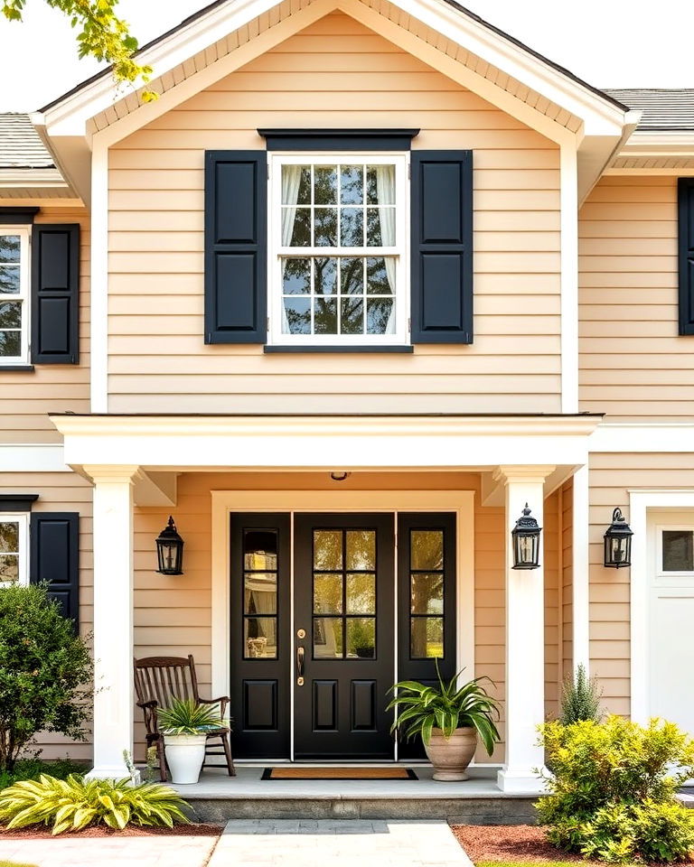 coastal beige with black trim
