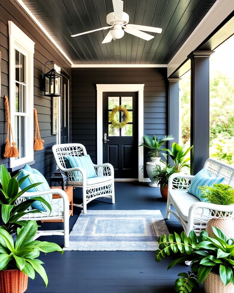 coastal black porch