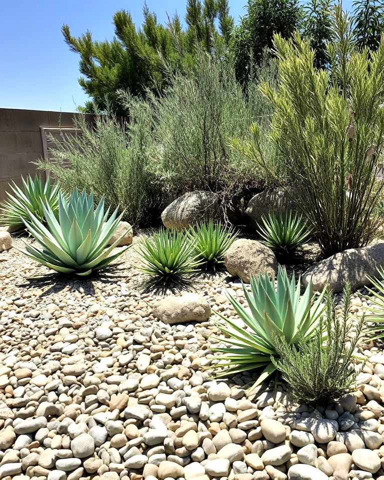 coastal inspired pebble gardens