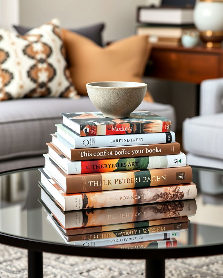 coffee table books centerpiece