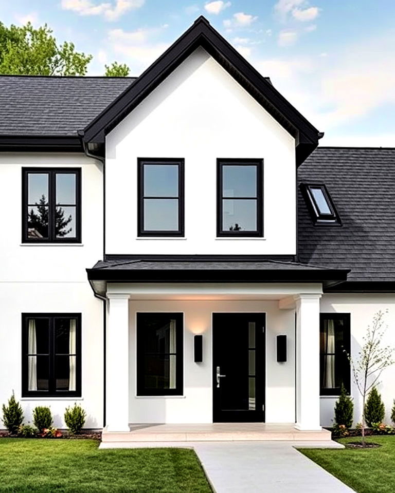 cohesive high contrast modern exterior