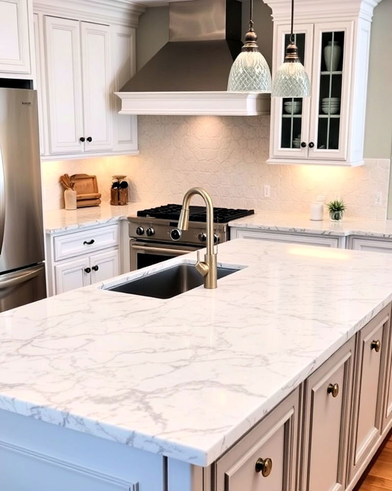 colonial white granite countertop