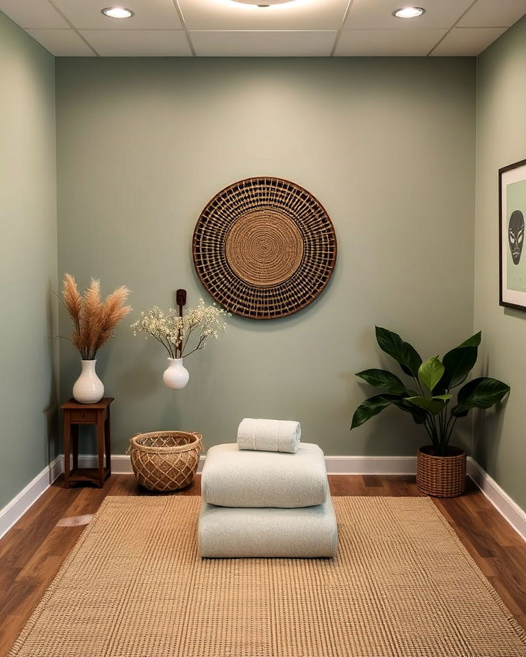 color palette harmony massage room setup