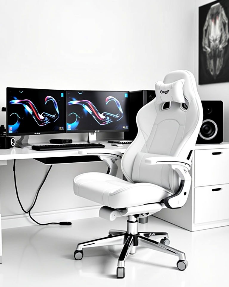comfort and style white ergonomic gaming chair