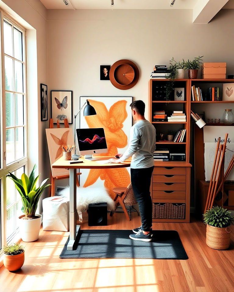 comfortable standing desk design