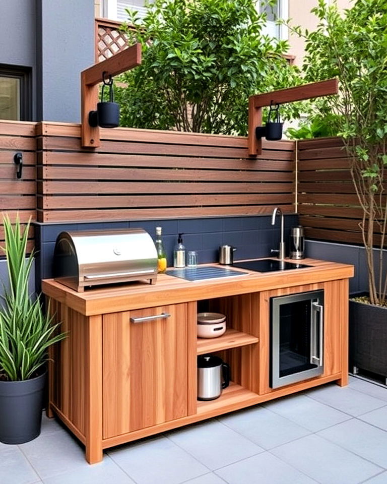 compact kitchen with foldable features