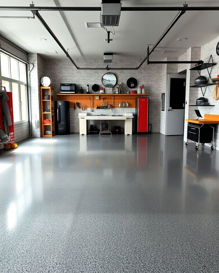 concrete look epoxy floor