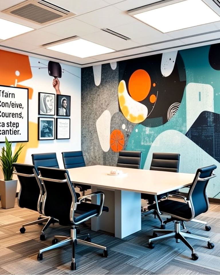 conference rooms with artful walls