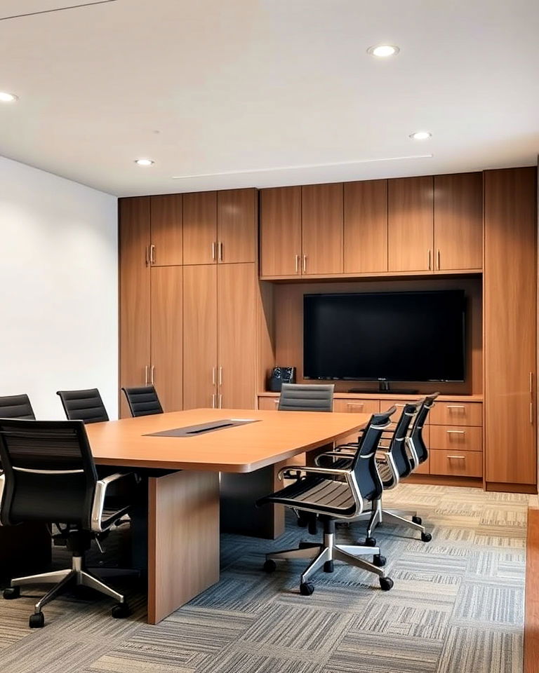 conference rooms with integrated storage