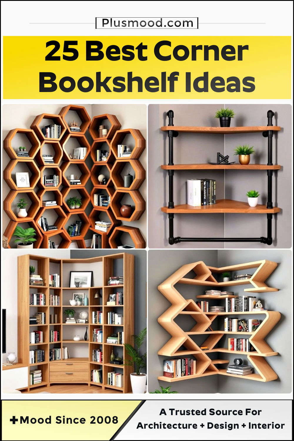 corner bookshelf ideas and inspiration