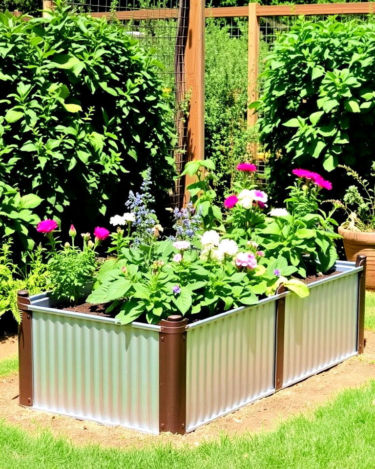 corrugated metal raised bed
