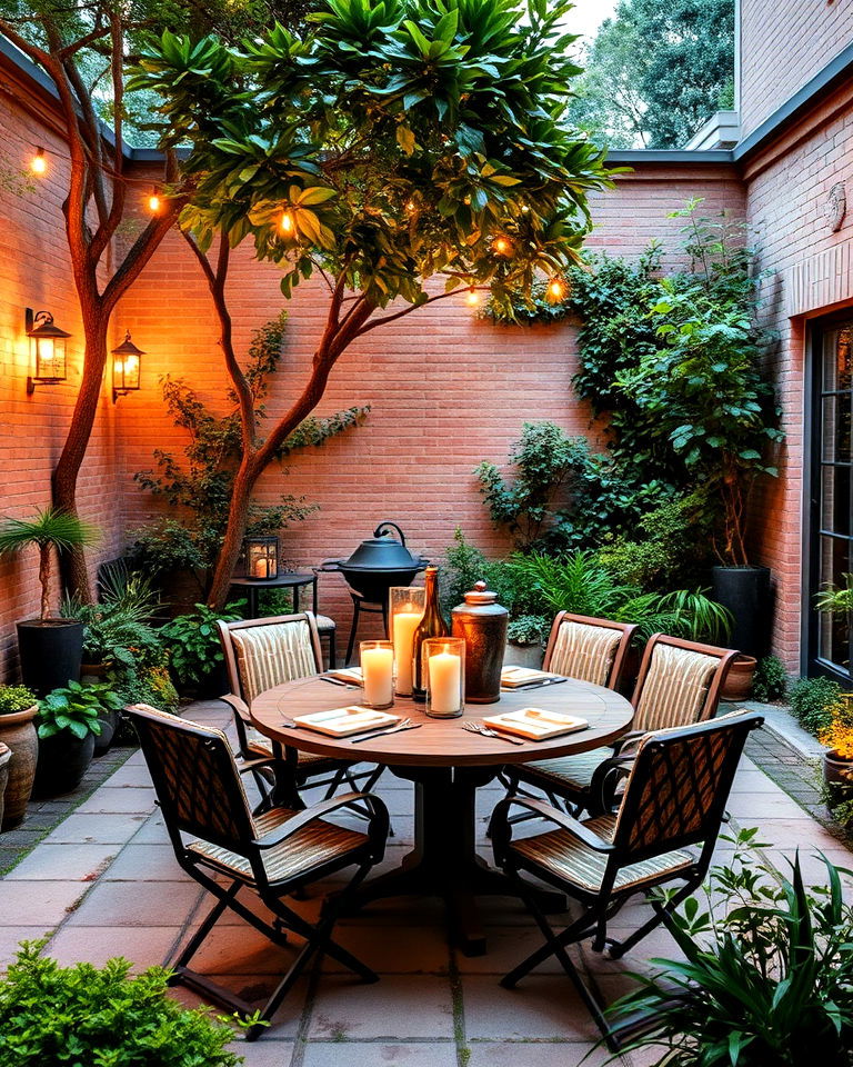 courtyard dining space