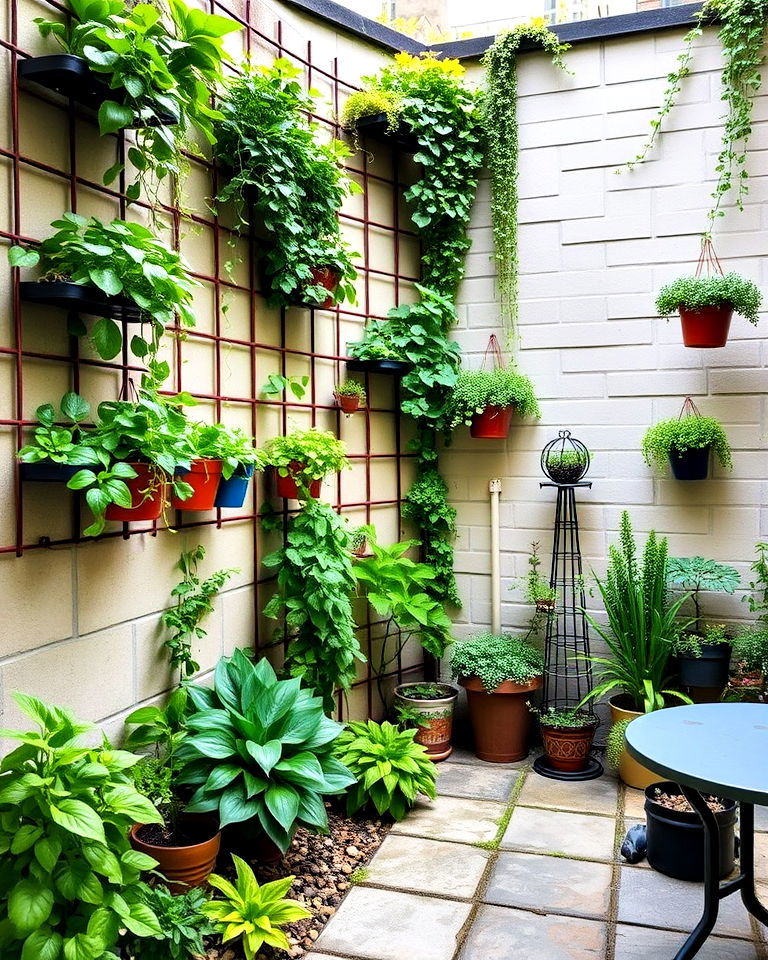 courtyard vertical garden for small space