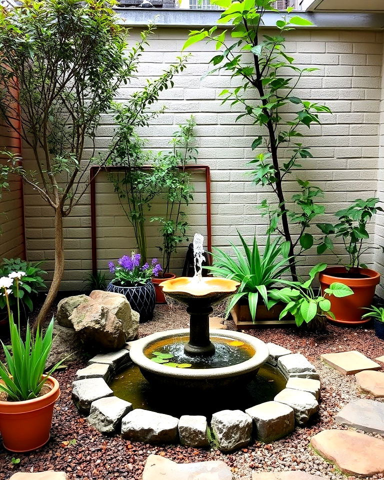courtyard water features for tranquility