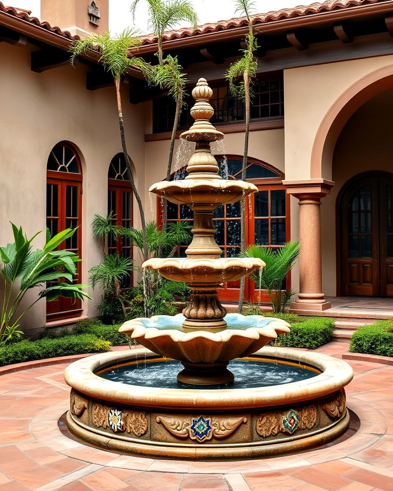 courtyard water fountains