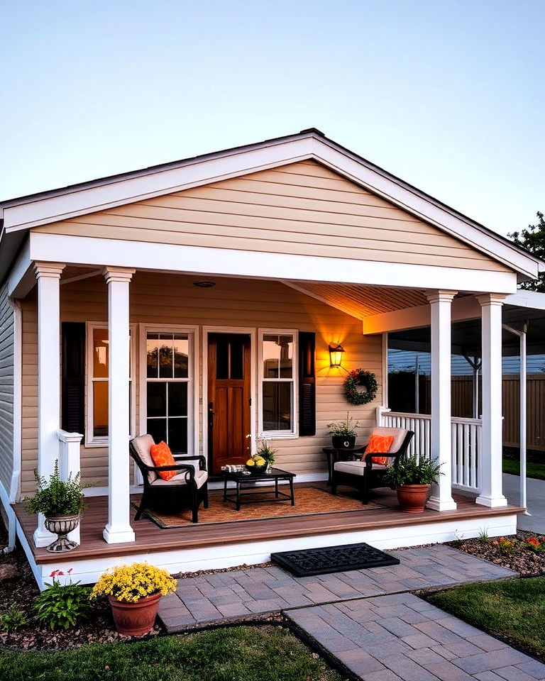 cozy covered porch design