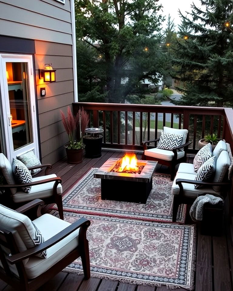 cozy fire pit corner