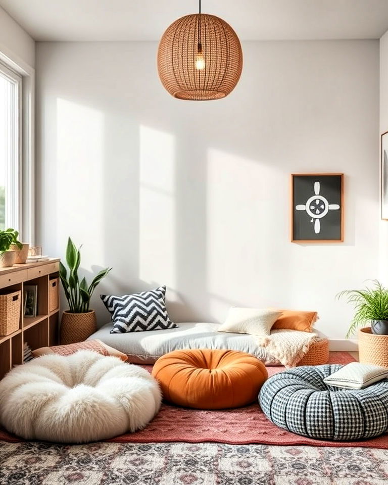 cozy floor seating
