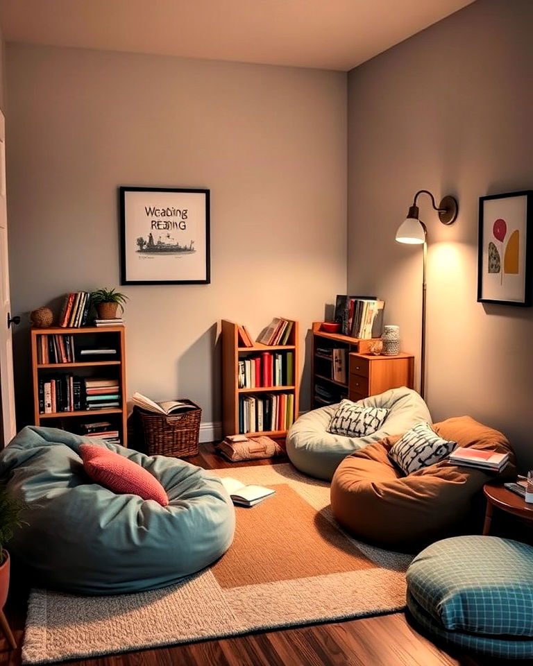 cozy reading nook to add comfort