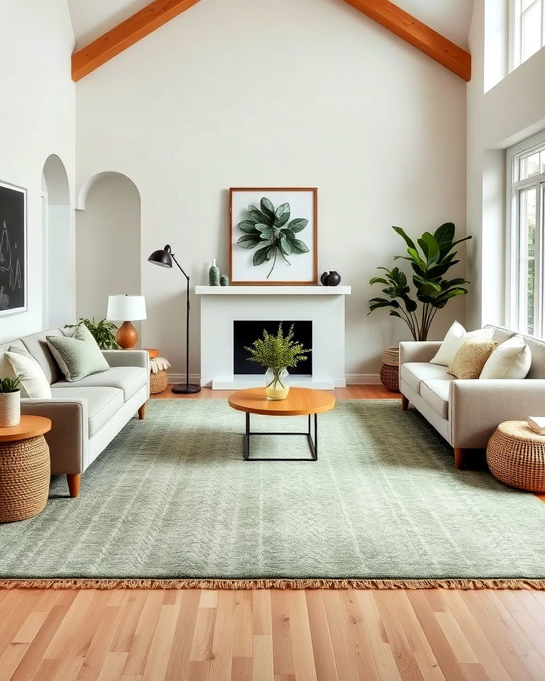 cozy sage green area rug