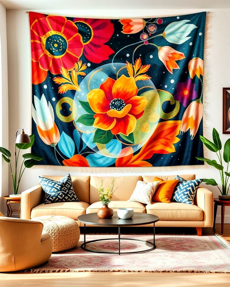 cozy tapestry wall hanging
