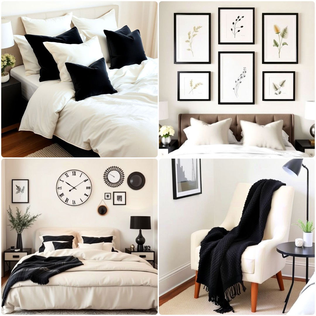 40 Cream and Black Bedroom Ideas for Cozy Elegance