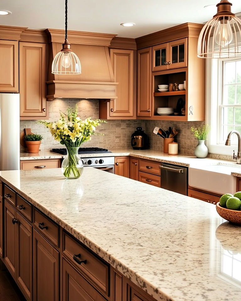 creamy beige granite countertop