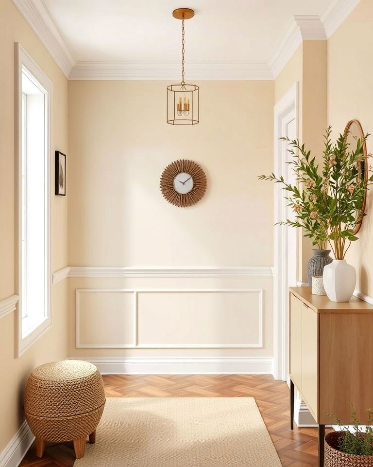 creamy beige hallway for timeless neutrality