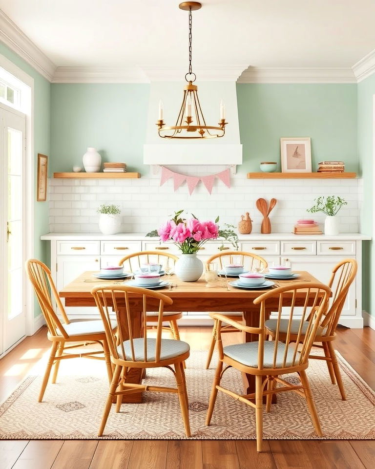 creamy mint home for a crisp look