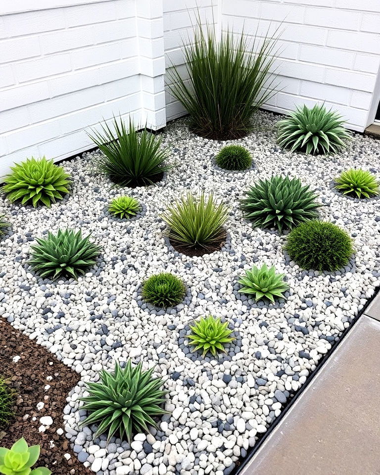 create a gravel and plant combo
