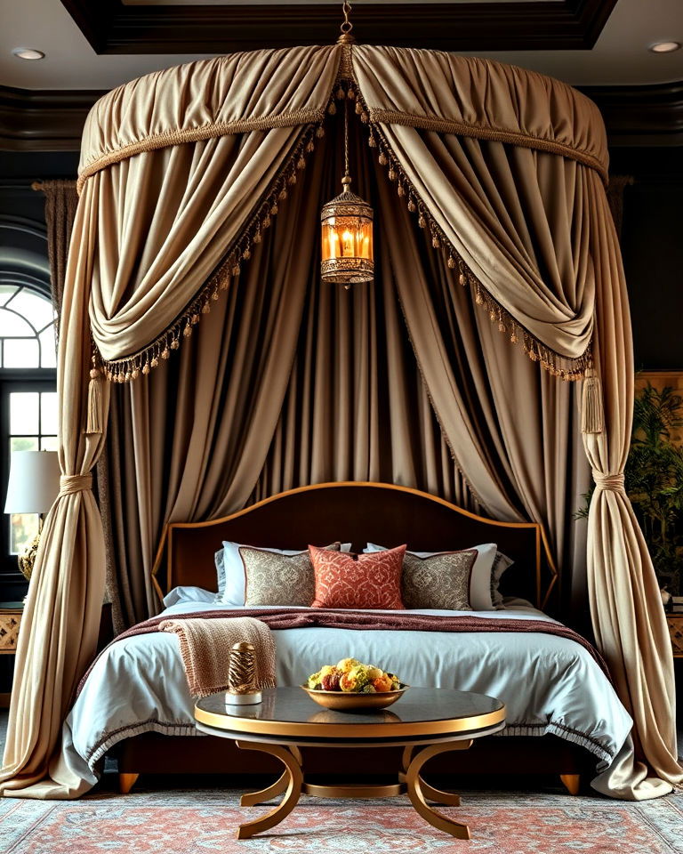 create a luxurious bed canopy