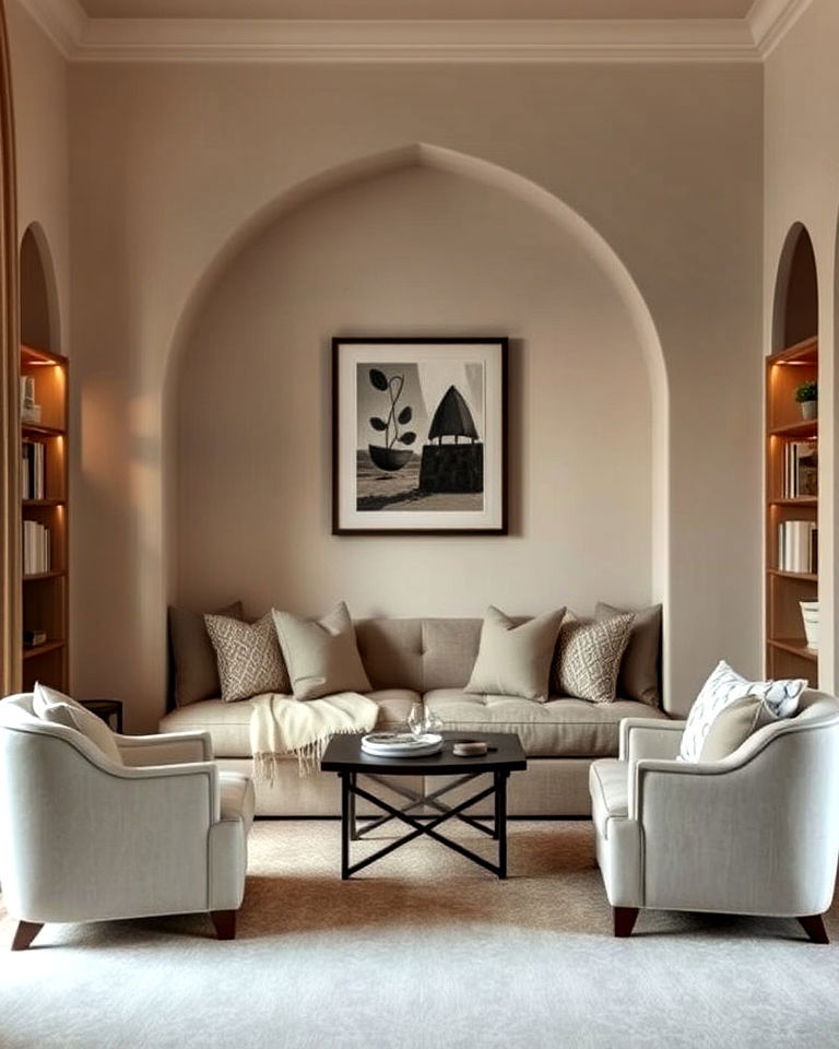 create an alcove seating area