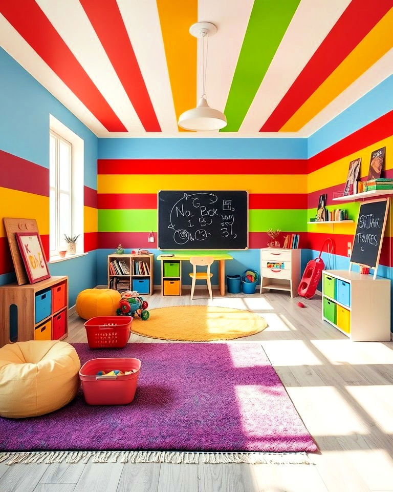 creativity with a rainbow themed playroom