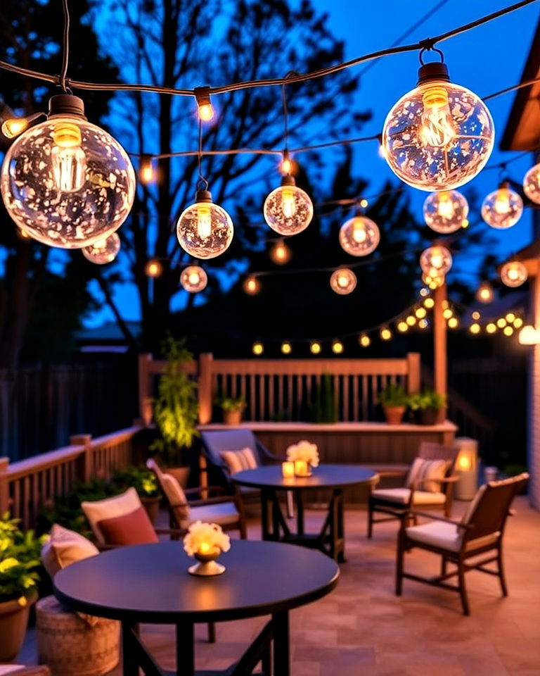 crystal globe lights for elegant sparkle