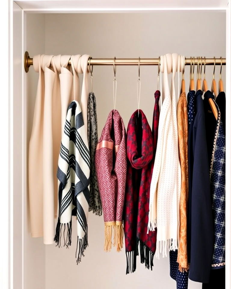 curtain rods to hang scarves