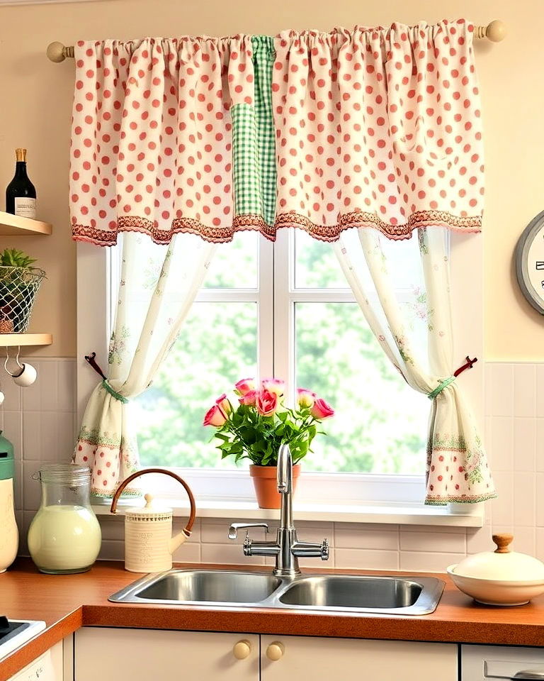 curtains with retro patterns