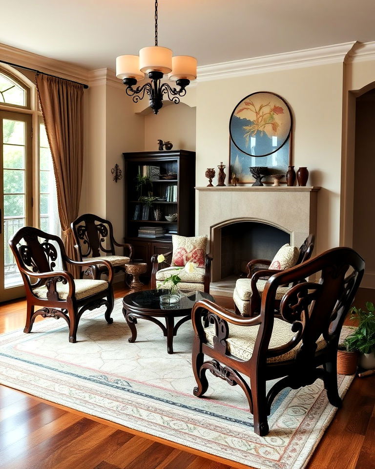 curved wooden furniture