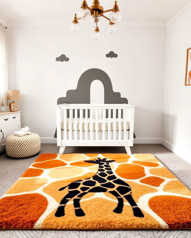 custom giraffe rug