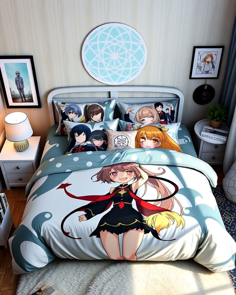 customized anime themed bedding