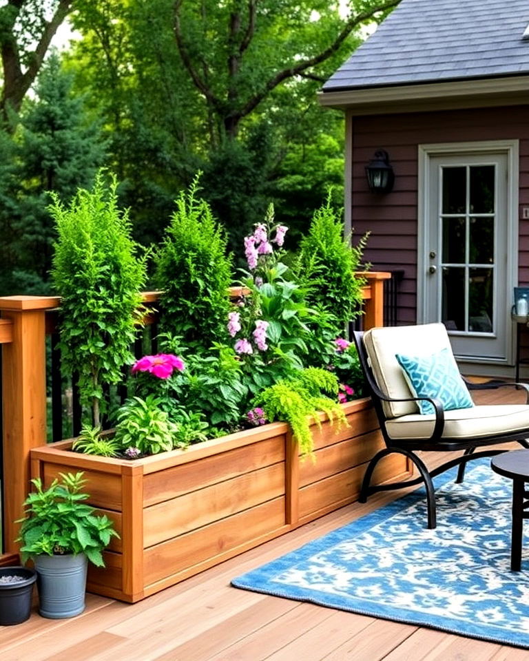 deck with built in planters