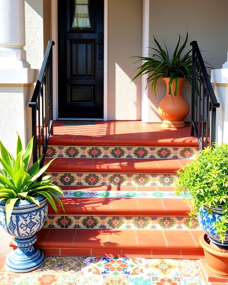 decorative tile risers