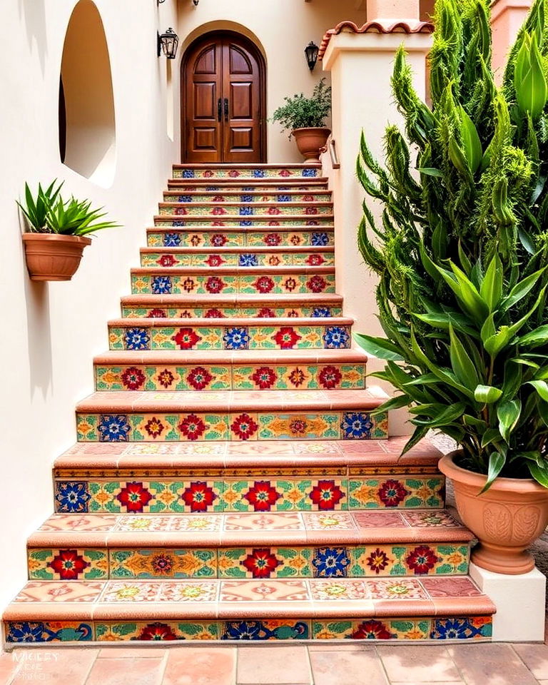 decorative tile staircases