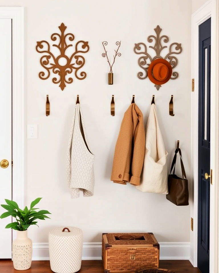 decorative wall hooks foyer decor