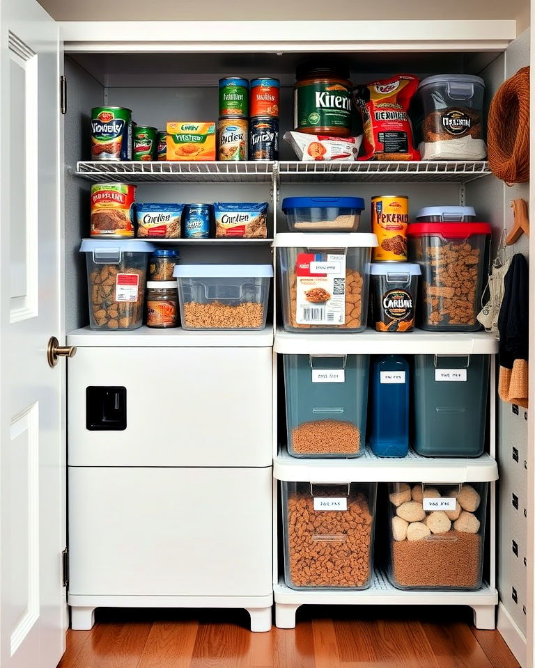 dedicated food and water storage system