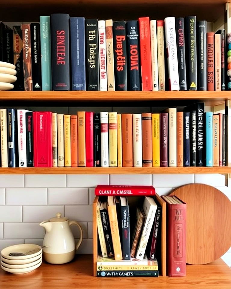display cookbooks for color and inspiration